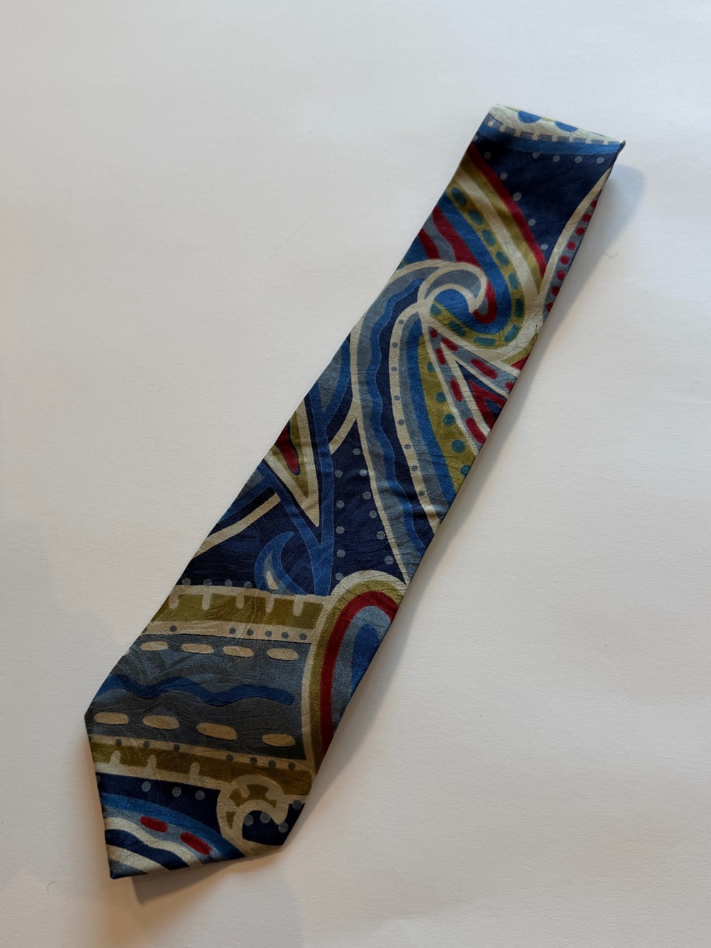 Tradizioni 100% Silk Abstract Paisley Vintage Tie